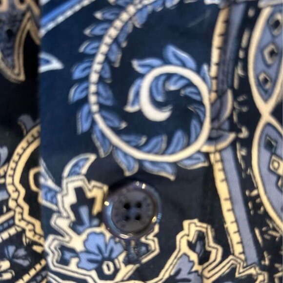 Ralph Lauren Costa Azzurra Navy K/CK Paisley Duve Cover Set. 2 King Pillowcases - Picture 5 of 7